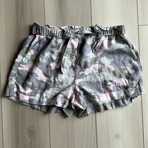 Aerie Camouflage Cotton Shorts with Elastic Band